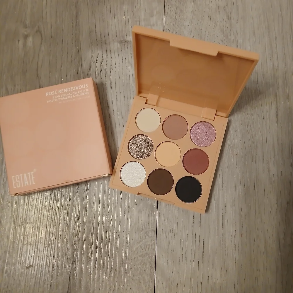 NWT Estate Rose Rendezvous Eyeshadow Palette 9 Panel High Pigments Matte Shimmer